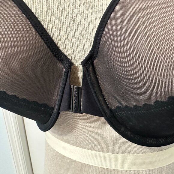 NWT Spanx Sz 40D Brallelujah black bra, lace full coverage. front closure - Picture 2 of 10